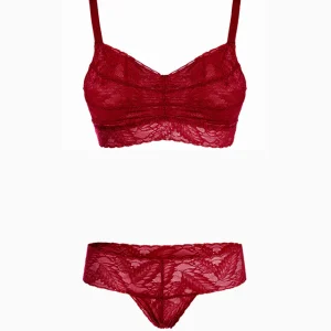 <b>Set Completo</b> coordinato Intimo Pizzo (Bordeaux)