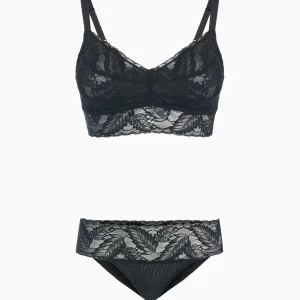 <b>Set Completo</b> coordinato Intimo Pizzo (Nero)